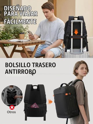 YANKONY Mochila 40x30x20 Expandible 30L Antirrobo