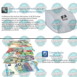 ZZap NC20 Contador Billetes 1000Min Lotes