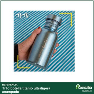 TiTo botella titanio ultraligera acampada