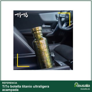TiTo botella titanio ultraligera acampada