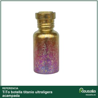 TiTo botella titanio ultraligera acampada