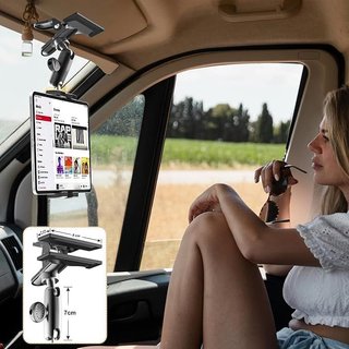 Woleyi Soporte Tablet 4-13'' Móvil Visera Coche