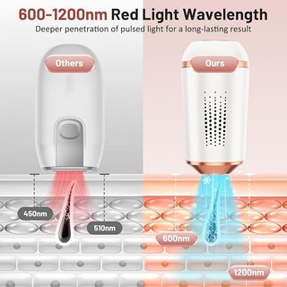 Ofottofo Depiladora Laser IPL Enfriamiento 3en1
