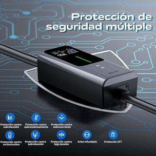 VDLPOWEREU cargador EV 11kW 8m Tipo2 6‑16A EC3208