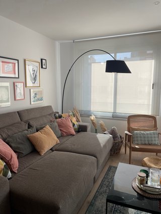 Sofá modular extensible marrón