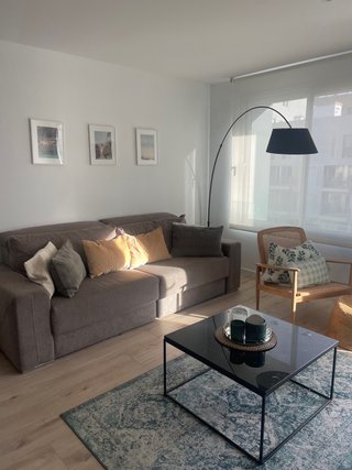 Sofá modular extensible marrón