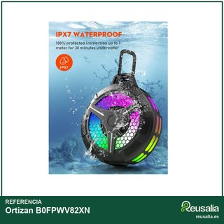 Ortizan Altavoz Ducha Bluetooth