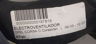 ELECTROVENTILADOR OPEL CORSA C CorsaVan