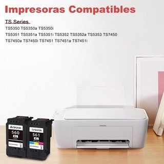 ANKINK 560XL 561XL Negro TriColor Canon TS5350