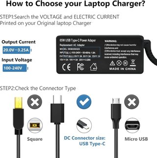 VANZFLOW Cargador 65W USB‑C LG Gram universal