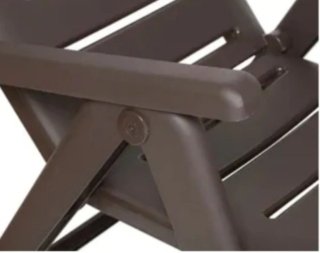 Tumbona plegable marrón de leroy merlin.