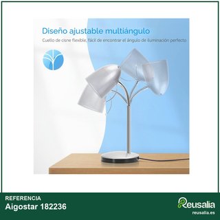 Aigostar lámpara escritorio retro metal flexible