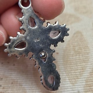 Colgante Cruz Plata 925 Amatista