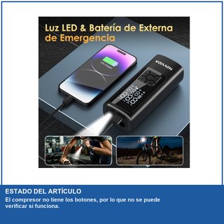 - HOVVIDA compresor portátil inflador ruedas