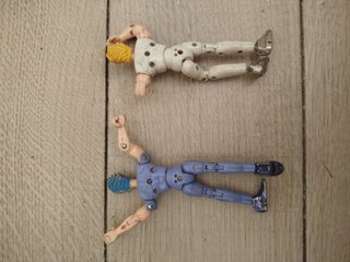 2 Muñecos Articulados Antiguos