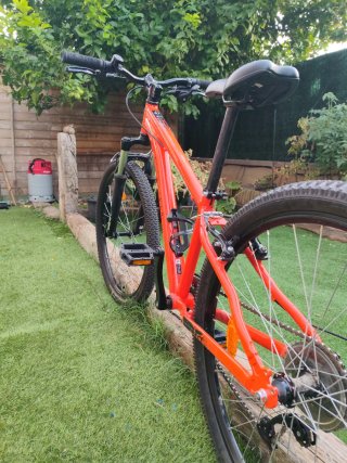 Bicicleta BTT naranja talla S