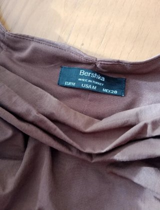 Vestido marrón drapeado