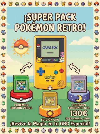 Pack consola Pokémon Retro Game Boy Color