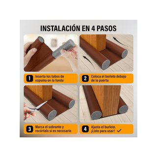 Burlete puerta doble aislamiento hasta 93cm marrón