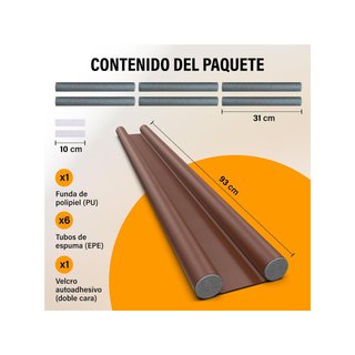 Burlete puerta doble aislamiento hasta 93cm marrón