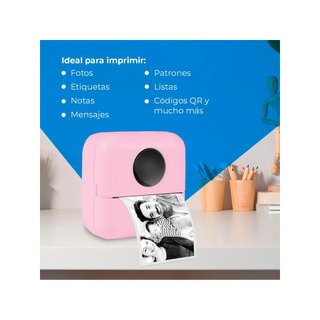NK impresora térmica portátil inalámbrica rosa