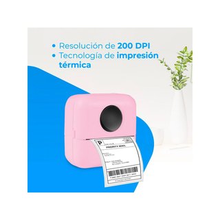 NK impresora térmica portátil inalámbrica rosa