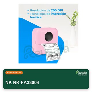 NK impresora térmica portátil inalámbrica rosa