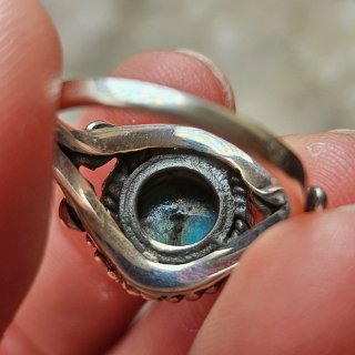 Anillo Plata 925 Turquesa Cobre