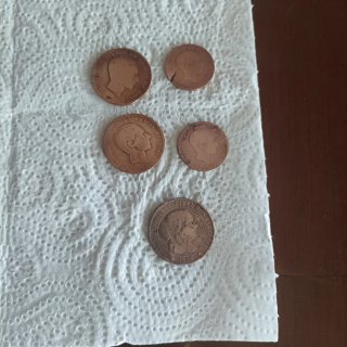 Lote de 5 monedas antiguas