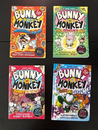 Lote libros bunny va monkey en ingles