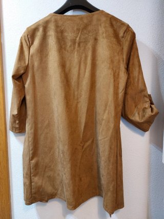 Chaqueta efecto ante camel