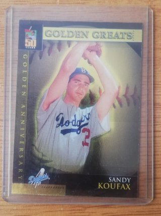 Tarjeta de béisbol Sandy Koufax Golden Greats