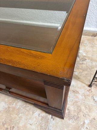 Mesa de centro madera y cristal