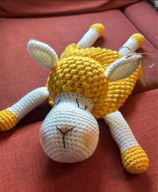 Peluche Oveja Crochet Amarillo