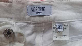Jeans bianchi vita bassa gamba larga svasata