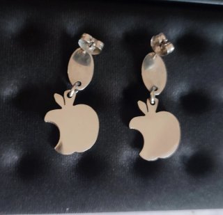 Pendientes "Apple" acero inoxidable
