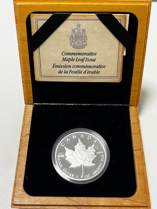 Onza Plata Pura Canadiense 5 Dólares
