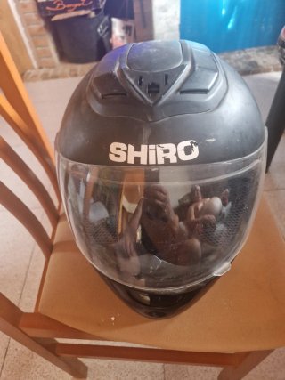Casco SHIRO blanco y azul