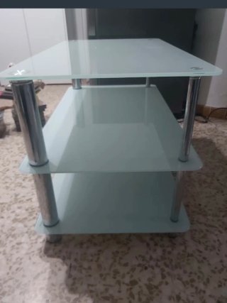 Mesa cristal y metal 90x50x54