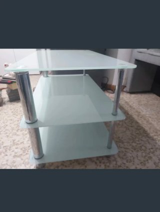Mesa cristal y metal 90x50x54