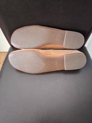 Bailarinas Zara Terciopelo Beige