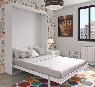 Cama Abatible Vertical de Matrimonio Fondo Reducid