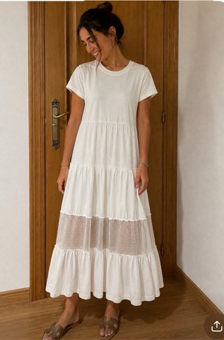 Vestido Red Valentino Blanco Talla XS