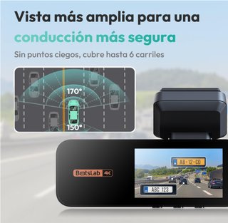 Dash Cam Botslab 4K Delantera y Trasera