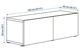 Mueble Bestå Ikea blanco y madera