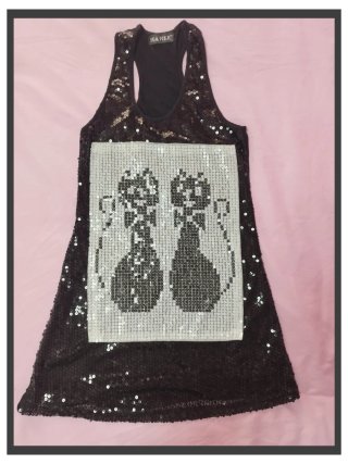 Camiseta tirantes lentejuelas talla S