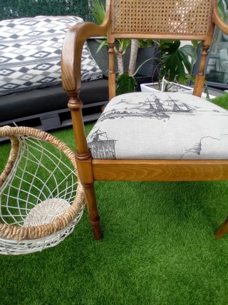 Butacas Becara Madera y Rattan