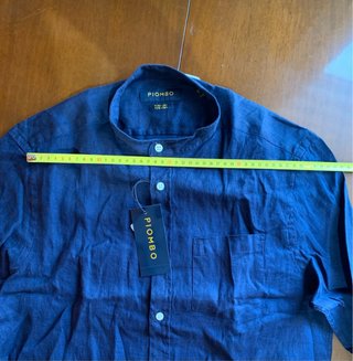 Camicia Ovs Uomo 100% Lino Blu