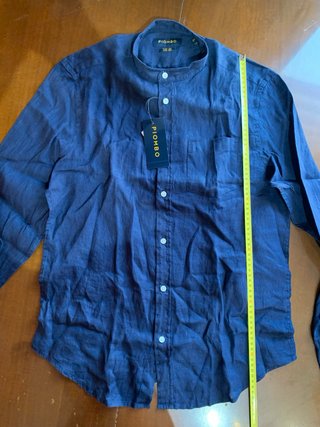 Camicia Ovs Uomo 100% Lino Blu