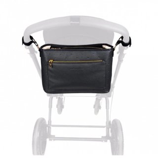 Bolso bandolera negro piel para carro